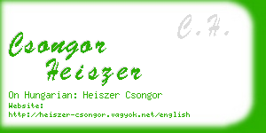 csongor heiszer business card